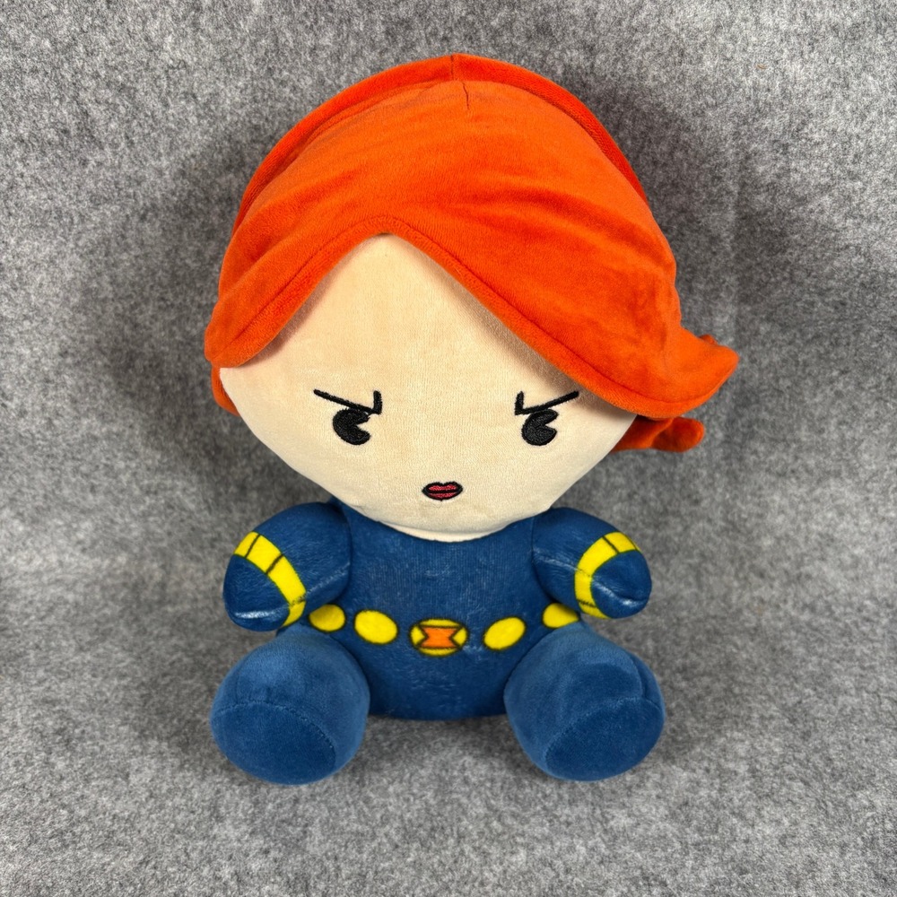Miniso Marvel Black Widow Plush Small Blue Orange Stylized Superhero Toy